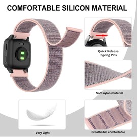 VELULYX Nylon Elastic Loop band Compatible with Garmin Venu Sq/Sq Music/Venu Sq 2/Sq 2 Music, 20MM Elastic Band for Garmin Venu 2 Plus/Vivoactive 5/3/3 Music/Venu/Forerunner 55 245 645