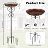 Metal Bird Baths for Outdoors, 38" H Birdbath with 11.4