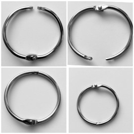 25mm Metal Book Rings, Loose Leaf Binders Book Rings 20 Pcs Inner Diameter Keychains Binding 2.5 cm Ring, for Memo Keychain Photo Album Book (Silver)