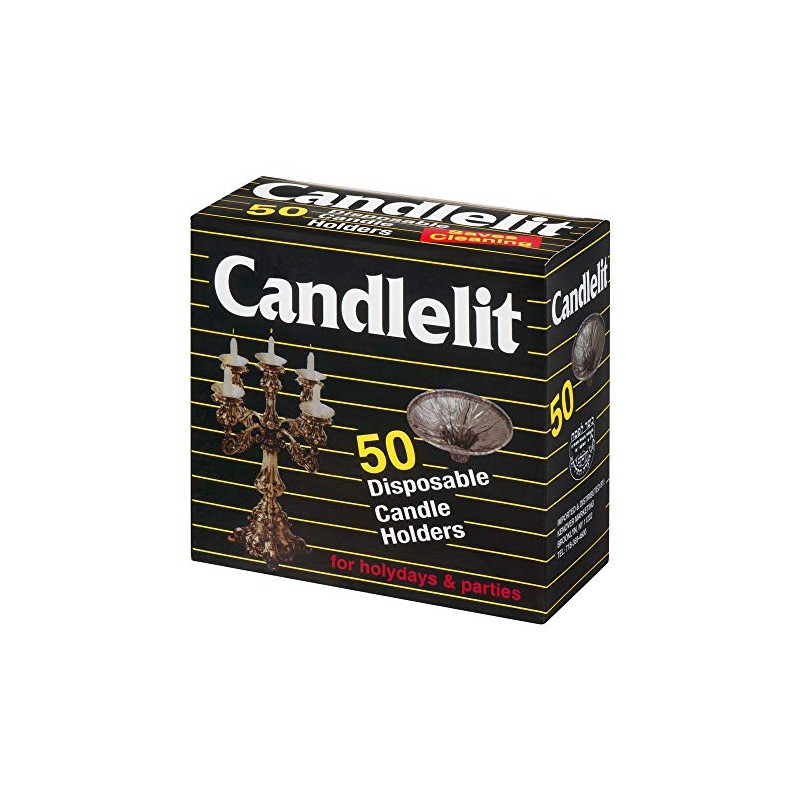 Candlelit Aluminum Candle Holders - Disposable - 50 Pcs.