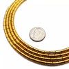 Gold Plated Hematite Smooth Round Tube Beads 3x5mm 15.5" Strand
