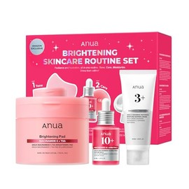 Anua Brightening Niacinamide Skincare Routine Set, Niacinamide TXA Toner Pad & Serum with Ceramide Face Moisturizer, Dark Spot Care & Hydration, Glass Skin Gift Set for Women, Korean Skincare Kit