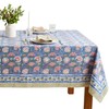 ATOSII Clover Rosa 100% Algodón Mantel Otoño, Estampado de Bloque