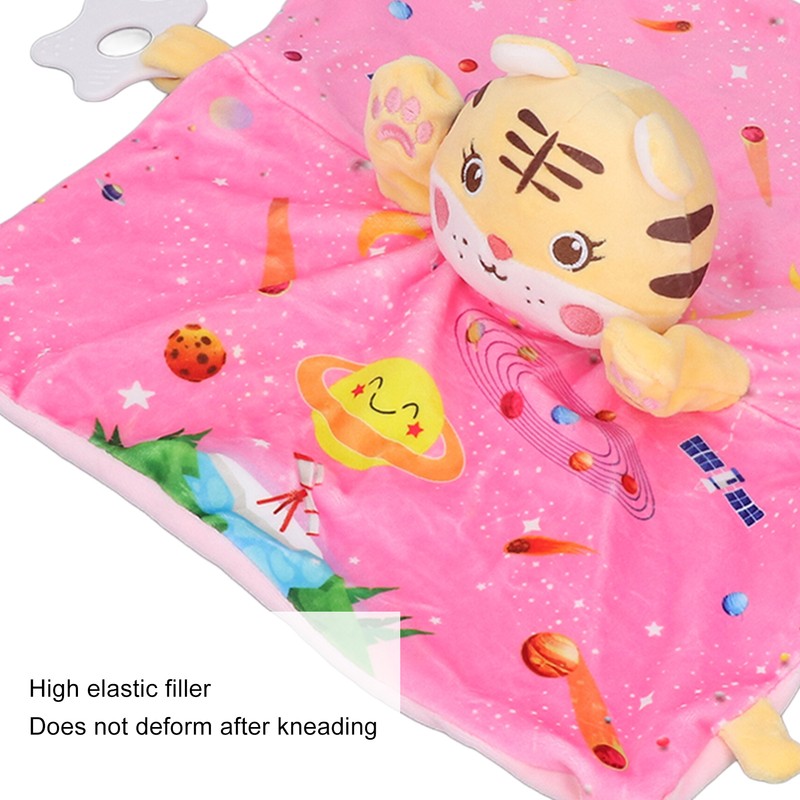 Stuffed Animal Security Blanket Soft Plush Cartoon Cute Tiger Security