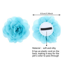 Peerless 40Pcs Dog Collar Large Flowers 3.15inch Multicolored Rose Flower Pet Bow Tie Charms Flower Puppy Cat Collars Grooming Accessories Decoration Pet Costume Dress up Supplies, 8CM/3.15"