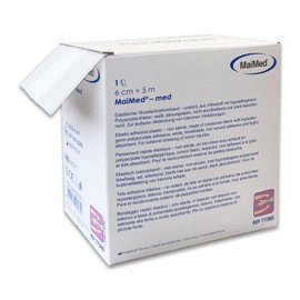 Saxomed Pflaster Rolle 6cm x 5m Pflaster Box Wundpflaster Heftpflaster - Elastisch Weiß Sensitiv - Starke Klebekraft