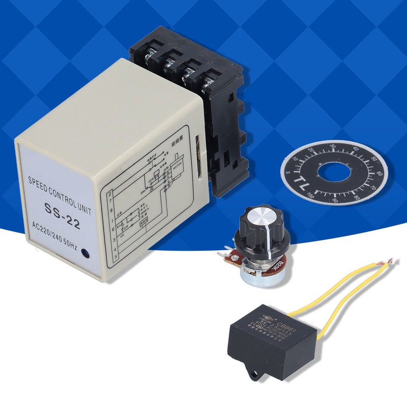 BERM AC Motor Speed Controller Regulator Split 1 Phase 6W‑200W