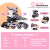 2pm Sports Cytia Pink Girls Adjustable Illuminating Inline Skates with