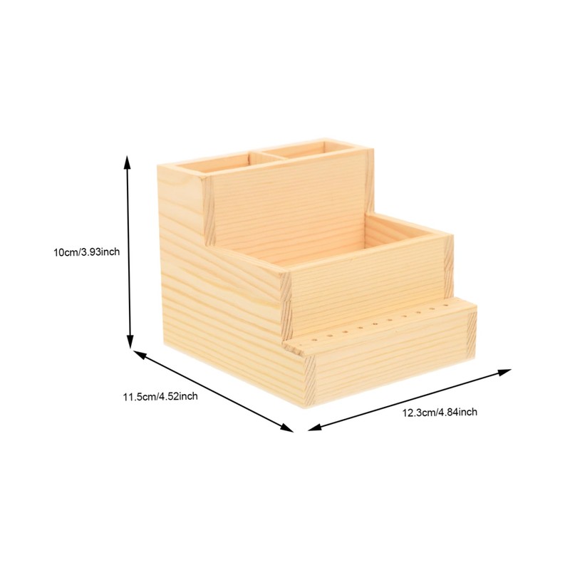 Baluue 2pcs Nail Tool Storage Box Double Pencil Holder for
