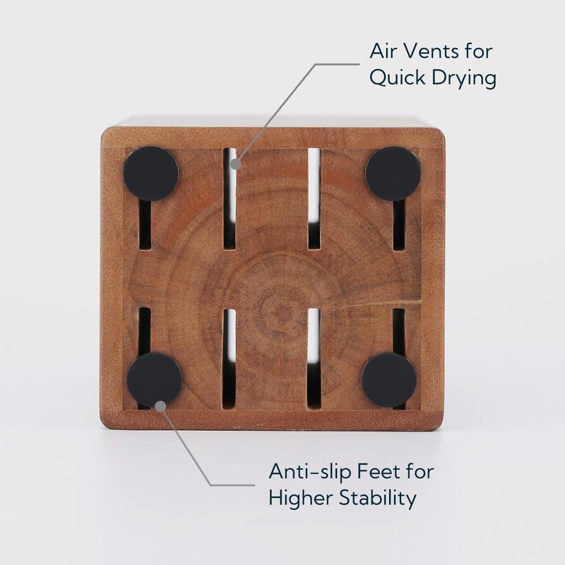 5.5“ Steak Knife Block Holder without Knives with 8 Slots