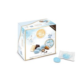 Buratti Confetti alla Mandorla Ricoperta di Cioccolato, Tenerezze Vassoio Azzurro - 500 g