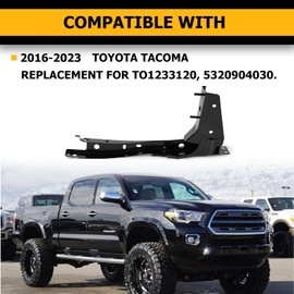 KUAFU Radiator Support Compatible with 2016-2023 Toyota Tacoma Replacement for TO1233120 5320904030 Hood Latch Radiator Core Support Assembly Electrophoresis Steel