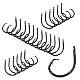 Mustad Demon Perfect Circle, in-Line, 3X Strong - Black Nickel-Size 2/0 - Pack of 25