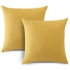 Artscope Cushion Covers Set of 2 Linen Decorative Square Pillowcases