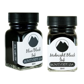 Monteverde 60ml Core Fountain Pen Ink Bottle (30ml Blue/Black Ink Bottle G309BB, 30ml Midnight Black Ink Bottle G309MB)