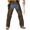 Cowboy Chaps Brown Leatherlook Accessory for Wild West Dessert Fancy