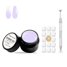 finger secret Ombre Gel Pat Nail Polish Set,Ombre Pigment for Nails,Gradient Painting Gel with 20Pcs Nail Sponges for 3D Gels Nail Art can be Painted in Salon or Home Use