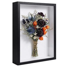 Intckwan A4 Shadow Box Frame, 3 cm Deep Keepsake Display Case, Black