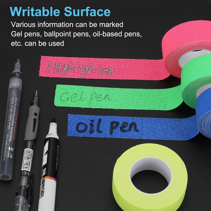 PATIKIL 1 Inch x 16.5 Feet Neon Gaffer Fabric Tape,