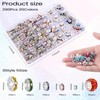 290PCS 6 Styles Rondelle Spacer Beads for Jewelry Making,6mm,8mm,10mm,11mm,12mm Rhinestone