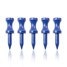 ECADDIE Blue Castle Bamboo Golf Tees 39mm (50 pack) - Durable Eco-Friendly for Hybrids & Woods