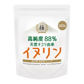 超溶 高水溶性 イヌリン SAVE 食の極 高純度88％ 天然チコリ由来 イヌリン 粉末 パウダー 水溶性食物繊維 腸活 計量スプーン付 300g