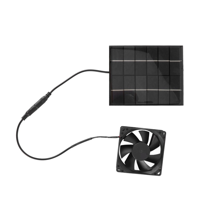 Solar Panel Fan Exhaust Air Ventilation Heat Dissipation Tool for