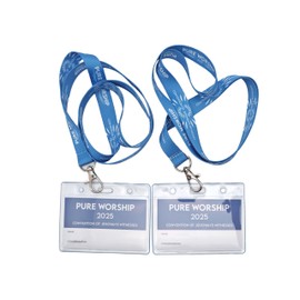 JW Badge Holder with Lanyard - Pack of 2 - for Jehovah's Witnesses Convention Pure Worship 2025