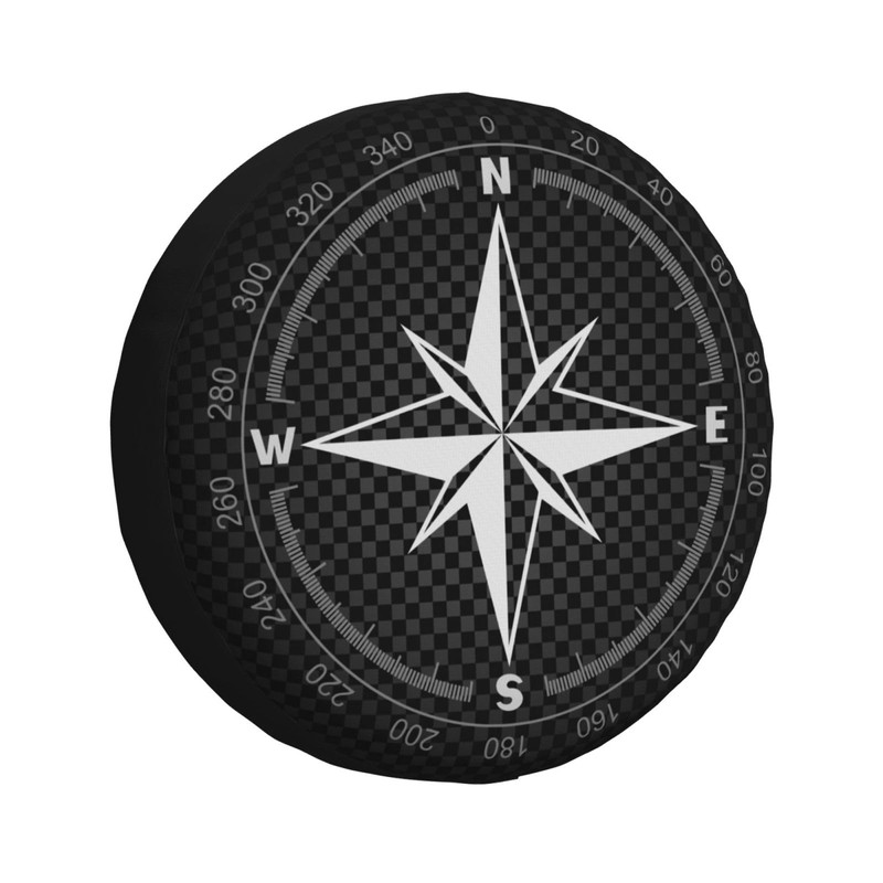 Universal Replacement White Compass Wind Rose Waterproof Spare Wheel Cover