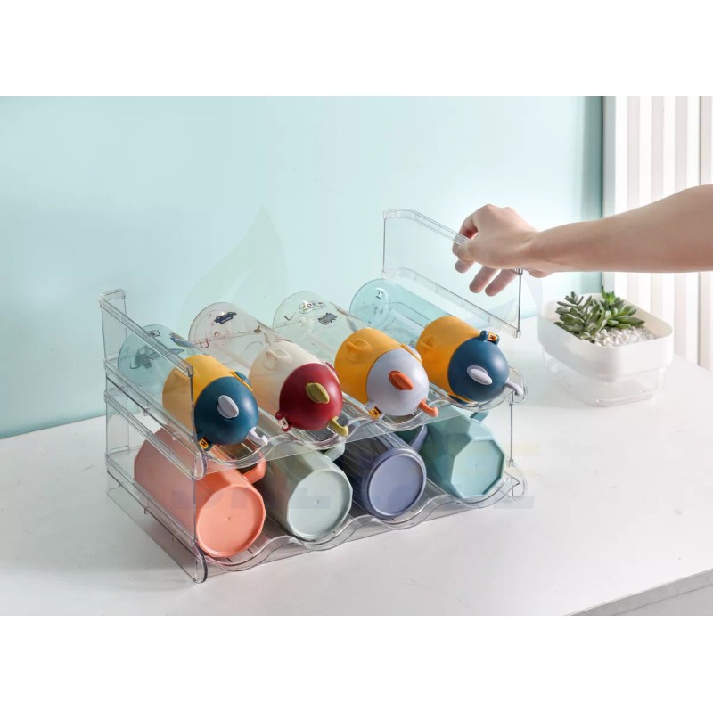 Breezee Market Organizador 16 Botellas Apilables Agua Y Vino Ahorra