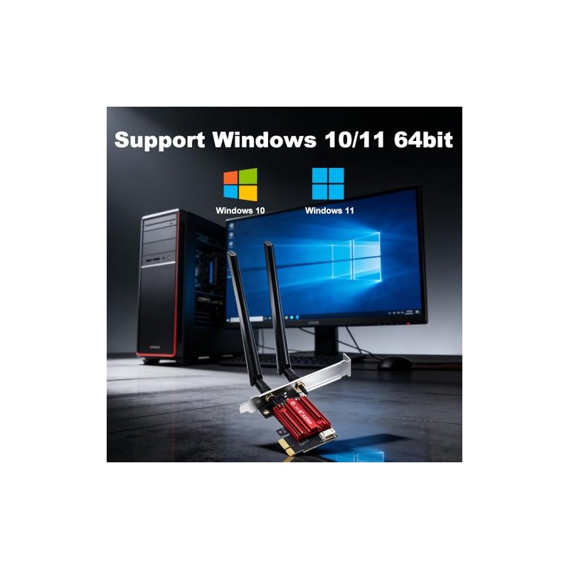 AX900 PCIe WiFi 6 Tarjeta de red de doble banda,