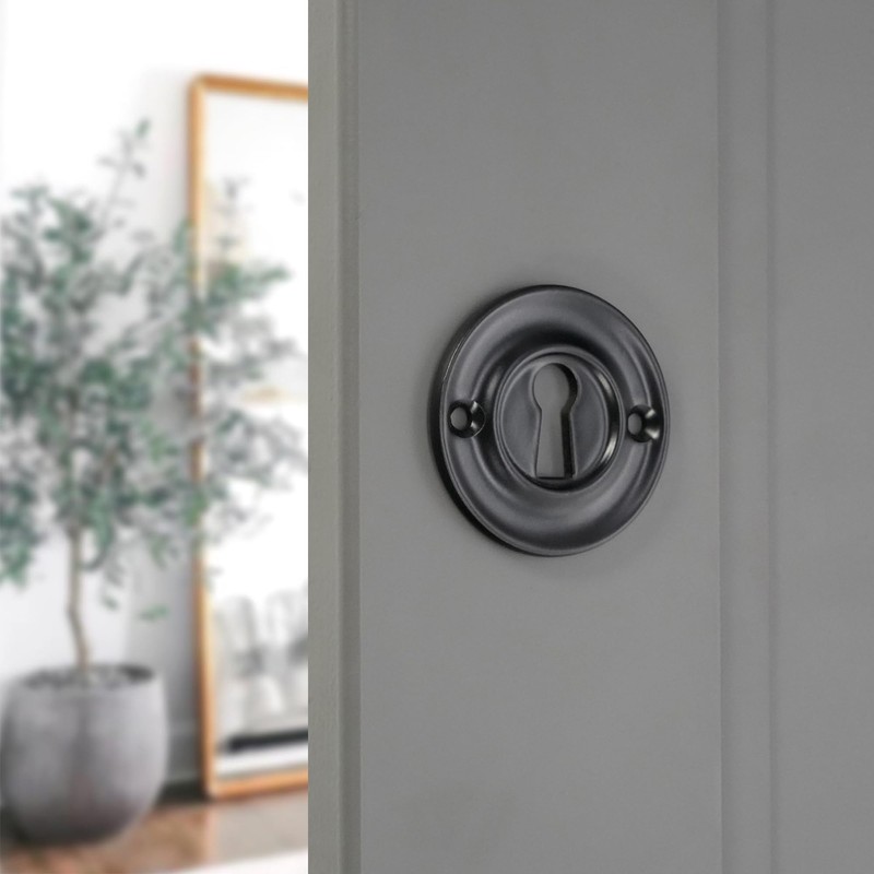 Infinity Decor Solid Brass Slimline Standard Door Lock Keyhole Cover