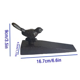 Ymaiss 2Packs Heavy Duty Cast Iron Bird Door Stops, Decorative Vintage Rustic Door Stopper,Solid & Antique Style Windproof Door Holder for Patio Yard Garden Farmhouse in Antique Black