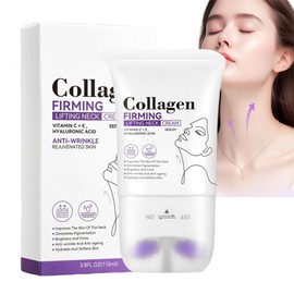 Crema para Cuello Reafirmante, Collagen Firming Cream,con Masaje de Rodillos, Hidratante para Cuello, Crema para Reafirmar el Cuello,Reduce las Arruga