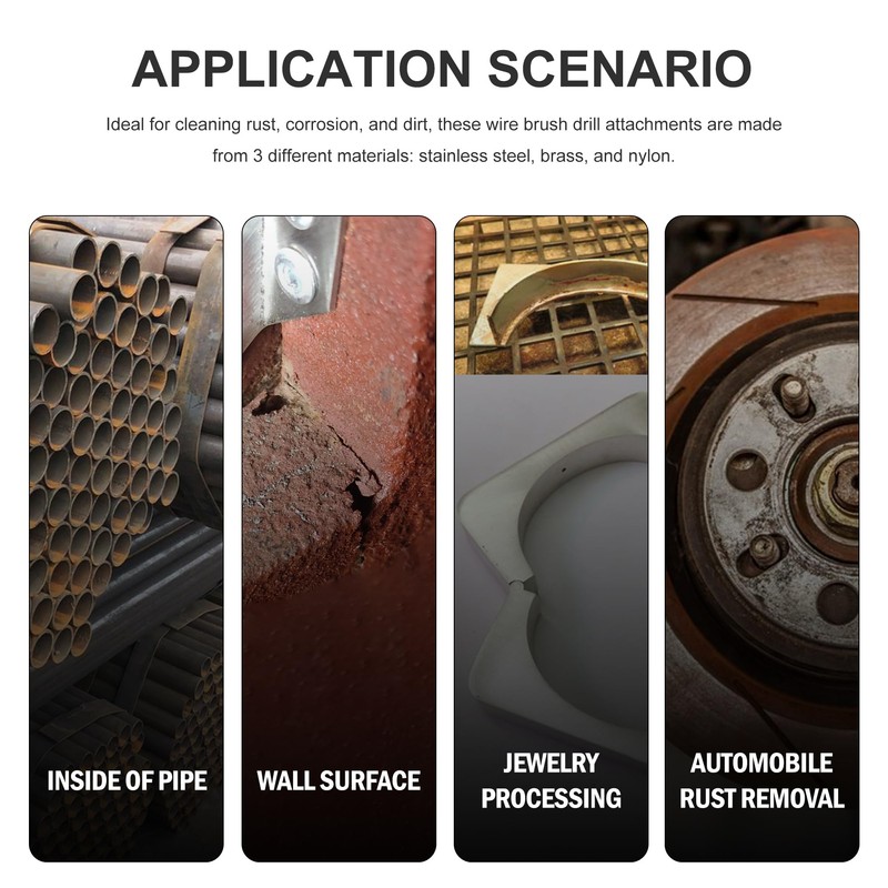 38pc 1/4" Hex Shank Long Industrial Wire Brush Set