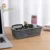 Annkky 4-pack Plastic Storage Baskets, Slim Storage Baskets with Handle