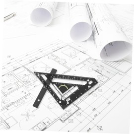 SHINEOFI 1 Set Carpenter Square Ruler Durable Woodworking Measuring Tool Multifunctional Triangular Shaped Center for DIY and Professional Use