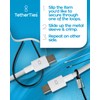 TetherTies Coils 5 Pack - Extendable, Expandable, Retractable Cable Tethers,