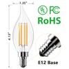 CYLYT Dimmable E12 Candelabra LED Light Bulbs 60 watt Equivalent,