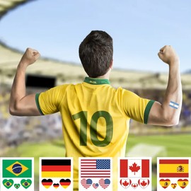 Mexico Flag Tattoos,10 Sheets Mexico Flag World Cup|Copa America|Sports Temporary Face Tattoos Stickers,40 Pcs Waterproof Sweat Sports National Flag Removable Fake Tattoos For Men Kids Women(Mexico)