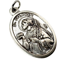 Westmon Works St Stephen Set Italian Metal Pendant Laminated Holy Prayer Card Pack, Smalll, Metal, No Gemstone