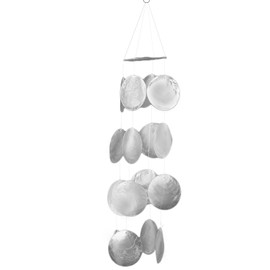 ART-CRAFT Capiz Mother of Pearl Garland White as Hanging Decoration for Windows or Decoration Living Room but also as Garden Decoration Length 50 cm