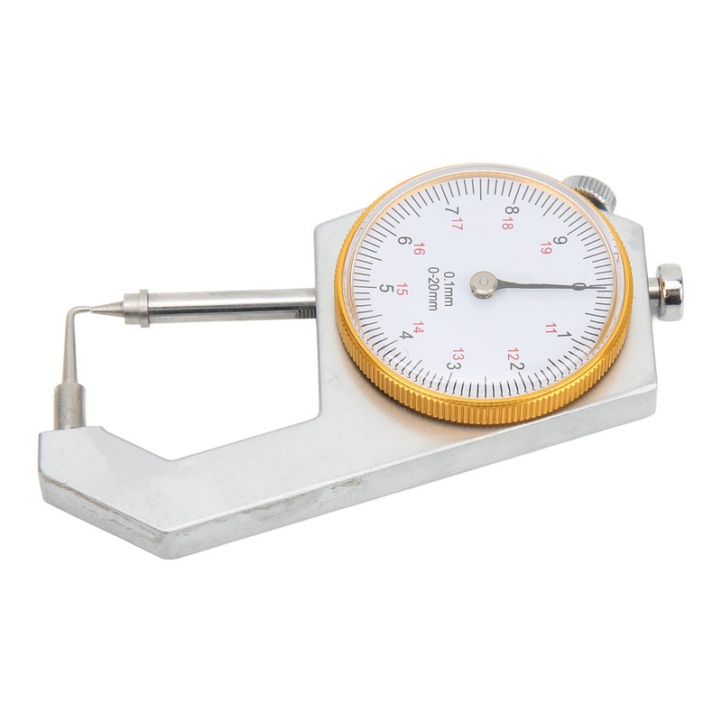 0 to 20mm Curved Tip Thickness Meter 0.1mm Resolution Precise