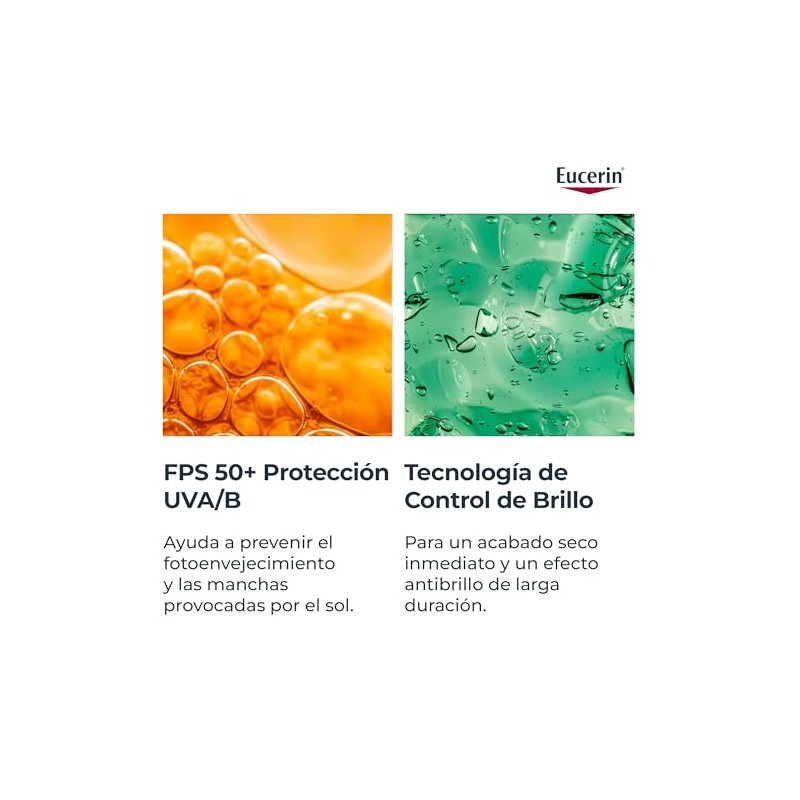 EUCERIN Protector solar facial efecto mate toque seco Oil Control
