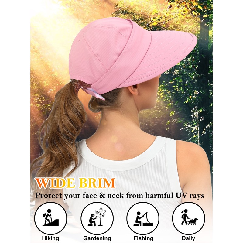 Rulala Fancy Sun Hats for Womens Wide Brim Visor UV