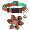 Christmas Cat Collar Breakaway with Cute Sunflower Accessories and Bell