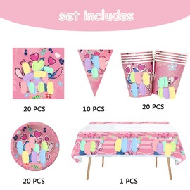 GaoerdeKing Partygeschirr, Partyzubehör, Dekoration für Geburtstagsfeiern, Zubehör für Kindergeburtstage, Geburtstagsdekorationen