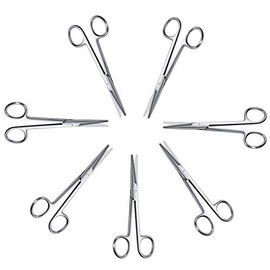 SurgicalOnline 8pcs Straight Mayo Scissors Surgical Instruments Economy Grade 6.75" Bulk Dissecting Suture Scissors for EMT, Veterinarian, Medical Student