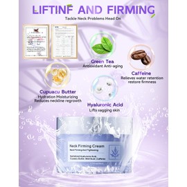 2024 Updated Neck Firming Cream : [Anti-Aging] [High Hydrating] Neck Creams for Tightening and Firming for Neck Lifting Wrinkle Reduction Sagging Skin, for All Skin Types, Gift for Men and Women(3 PC)