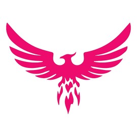 NBFU Phoenix Geometry Art 1 (Pink) (Set Of 2) Premium Waterproof Vinyl Decal Stickers For Laptop Phone Accessory Helmet Car Window Bumper Mug Tuber Cup Door Wall Decoration